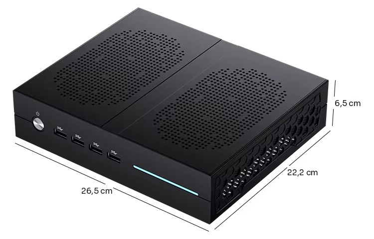 XIRA Consola acostada, con sus medidas: 26,5 por 22,2 por 6,5 cm